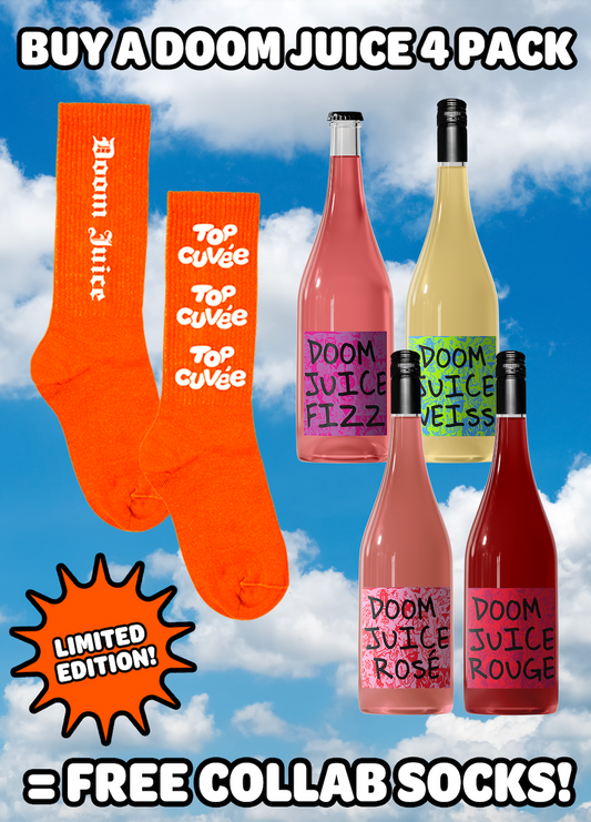 Doom Juice Bundle , Doom Weiss, Rosé, Rouge & Fizz + Limited Edition Socks